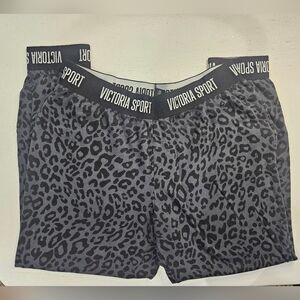 Victoria's Secret Black Leopard Print Track Pants